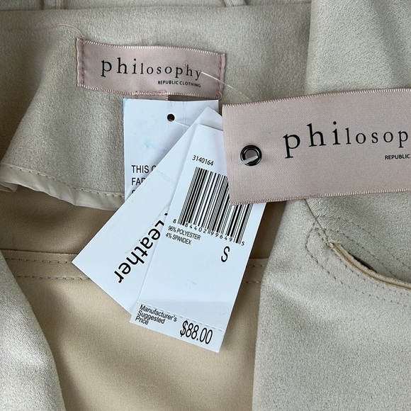Nwt PHILOSOPHY I FAUX SUEDE I VEGAN I MOTO JACKET - Picture 3 of 12
